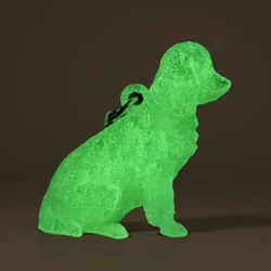 キャバリア　mini3D蓄光（夜光）キーホルダー　半透明蓄光樹脂製 9枚目の画像