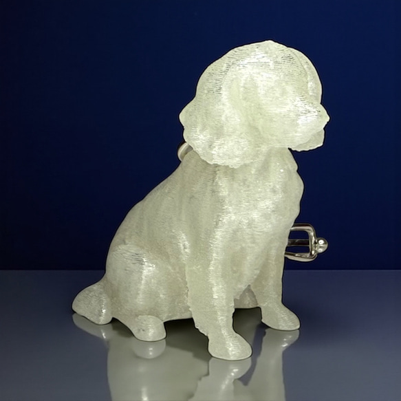 キャバリア　mini3D蓄光（夜光）キーホルダー　半透明蓄光樹脂製 3枚目の画像