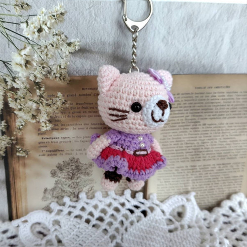 ピンク猫ちゃん＊編みぐるみキーホルダー＊ あみぐるみ nakamo 通販