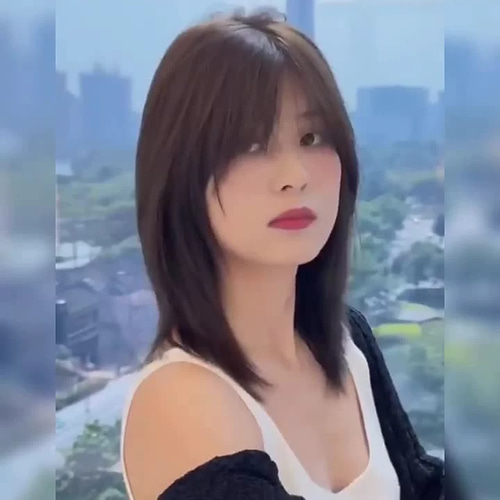 高級人毛100% フルウィッグお洒落な自然艶 かつら ウィッグ ブラック