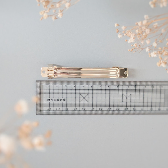 大人のためのシュシュ見えバレッタ　いちご泥棒♡オーガンジー　ウィリアムモリス　　秋　冬　 9枚目の画像