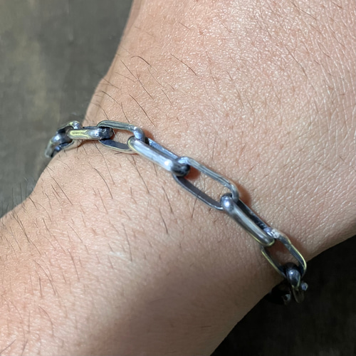 silver950 甲丸 ナバホチェーン シルバー ブレスレット #インディアン