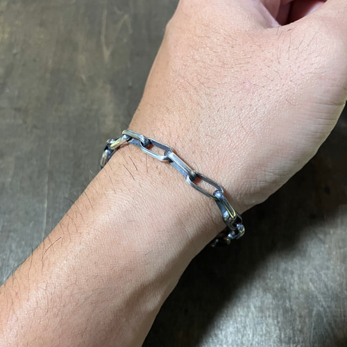 silver950 甲丸 ナバホチェーン シルバー ブレスレット #インディアン
