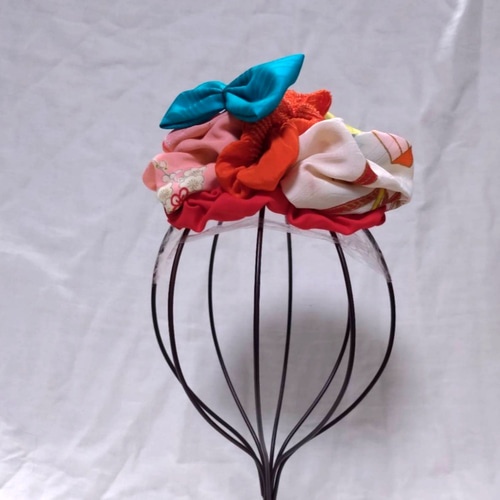 七五三・顎紐リボン別途・成人式・髪飾り・ヘッドドレス・帯飾り