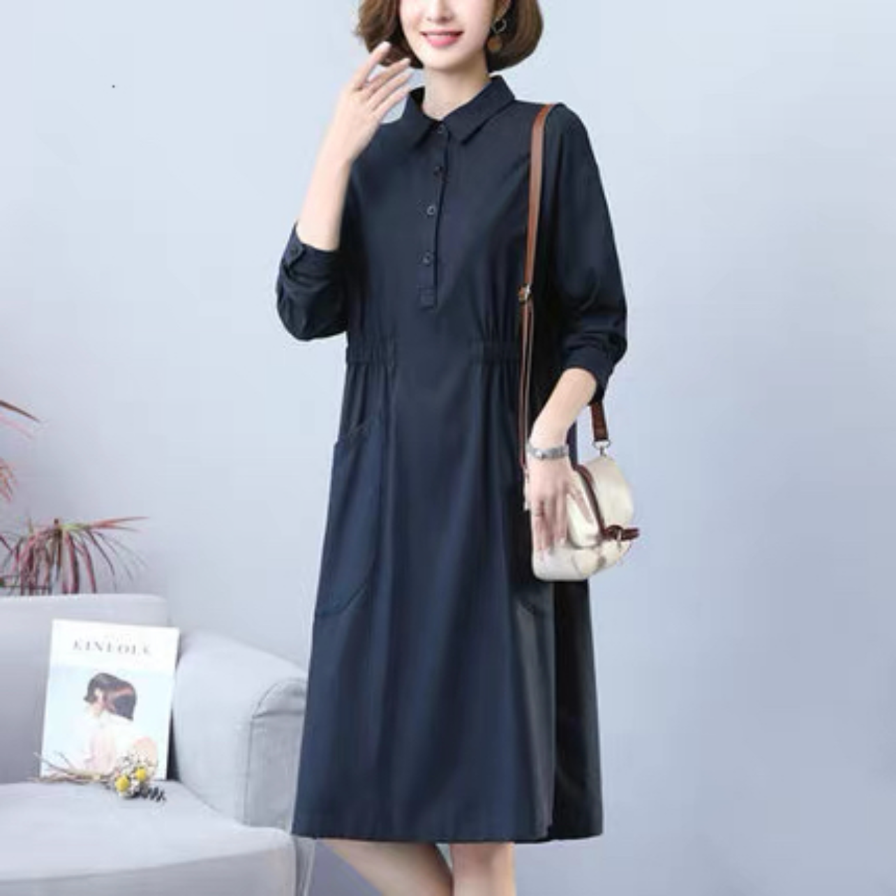 秋の新作、ワンピース、長袖、レディース、 ゆったり、春