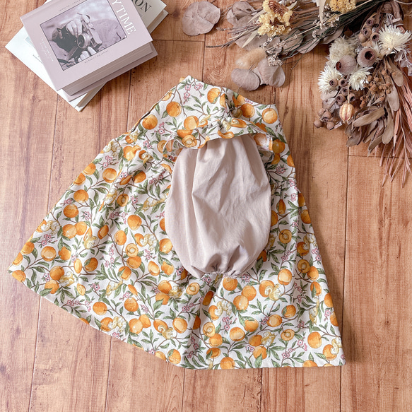 baby✭パフスリーブワンピース✭リスとあんず 6枚目の画像