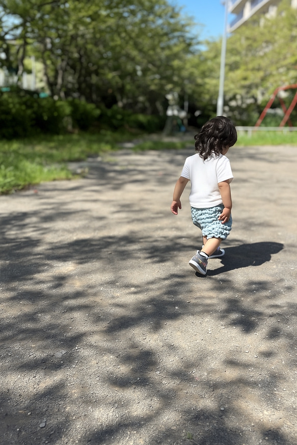 かぼちゃパンツ♡ぽこぽこワッフルニット80-90size 9枚目の画像