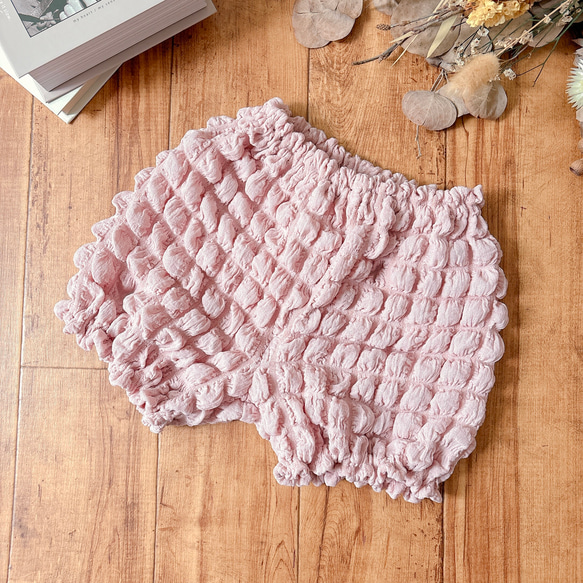 かぼちゃパンツ♡ぽこぽこワッフルニット80-90size 3枚目の画像