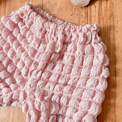 かぼちゃパンツ♡ぽこぽこワッフルニット80-90size 4枚目の画像