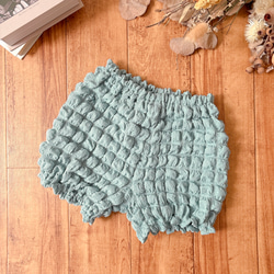 かぼちゃパンツ♡ぽこぽこワッフルニット80-90size 6枚目の画像