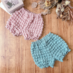 かぼちゃパンツ♡ぽこぽこワッフルニット80-90size 2枚目の画像