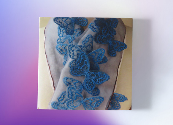 book　バタフライの半襟 2枚目の画像