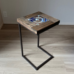 幅85cm] ローテーブル ナチュラル ブラウニー タイルテーブル 天然木