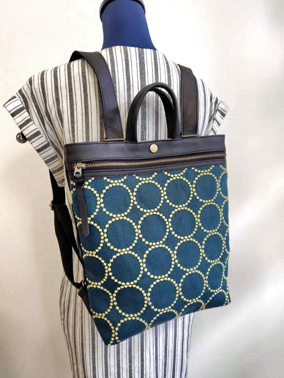 ミナペルホネンtambourineタンバリンDグリーン×クリーム/牛革A4トート ミナペルホネン/2025tambourineタンバリンDグリーン×クリーム/革