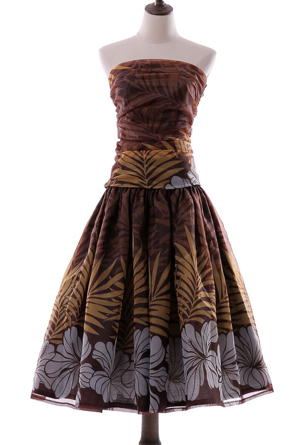 受注生産　オーダーメイド　パウスカート　チューブトップ　プリントオーガンジー nws00016