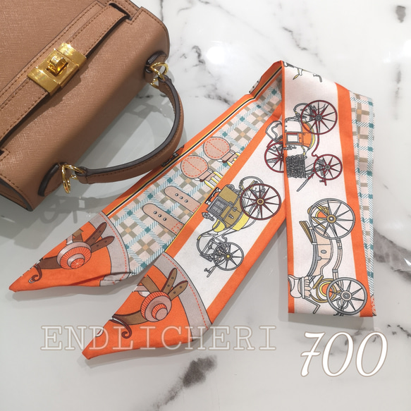 リボンスカーフ バッグスカーフ バッグチャーム700# スカーフ