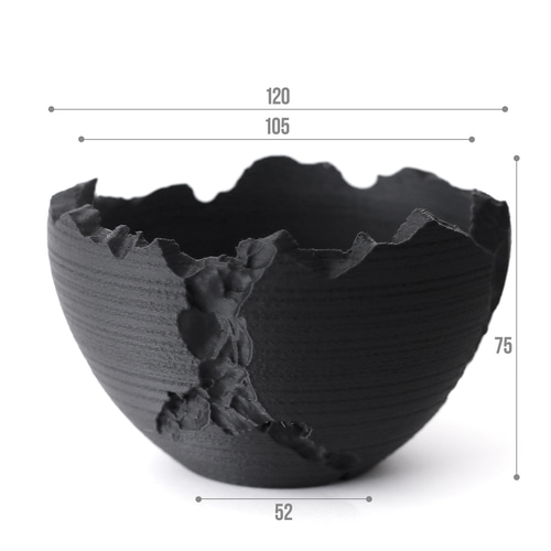塊根植物 鉢 植木鉢 Adv-055M(120×75) Erosion cr おしゃれ 多肉 作家
