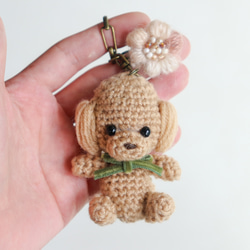 トイプードル あみぐるみ スマホポーチ ✨おうじろう✨ トイプードル あみぐるみ スマホポーチ ✨おうじろう様専用