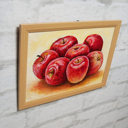 油絵 油彩 油彩画 絵画 絵【七つの林檎】 絵画 HR 通販 19861078