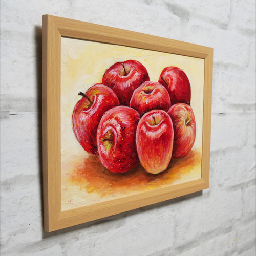 油絵 油彩 油彩画 絵画 絵【七つの林檎】 絵画 HR 通販 19861078