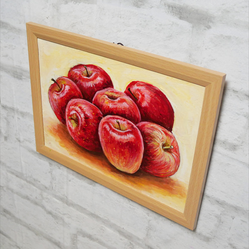 油絵 油彩 油彩画 絵画 絵【七つの林檎】 絵画 HR 通販 19861078