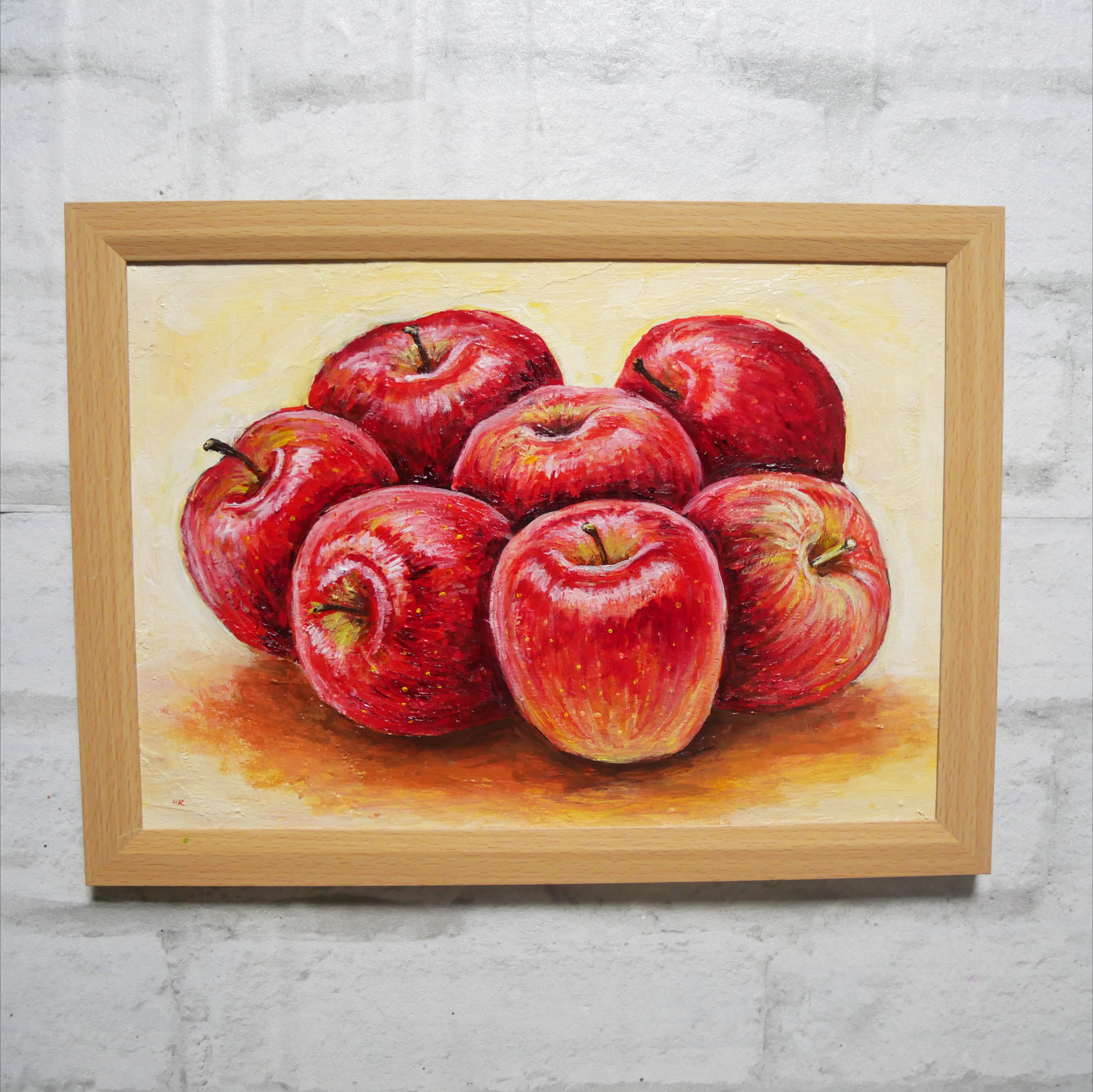 油絵 油彩 油彩画 絵画 絵【七つの林檎】 絵画 HR 通販 19861078