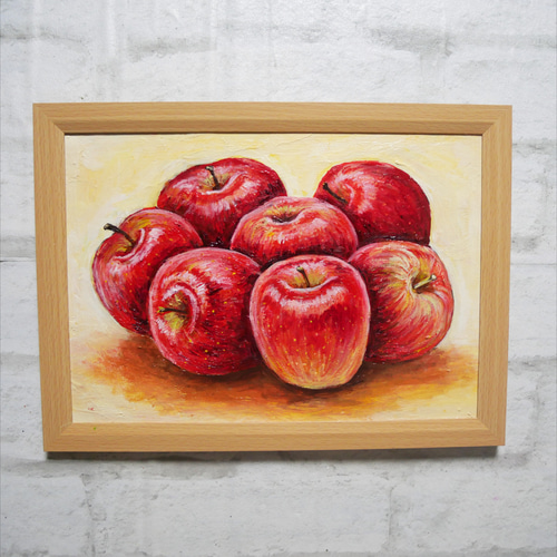 油絵 油彩 油彩画 絵画 絵【七つの林檎】 絵画 HR 通販 19861078