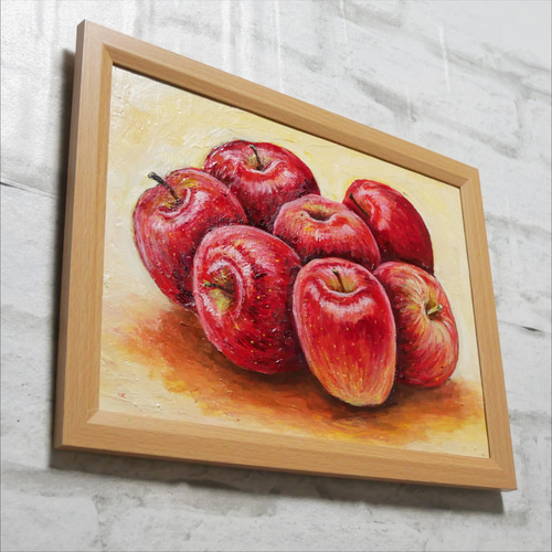 油絵 油彩 油彩画 絵画 絵【七つの林檎】 絵画 HR 通販 19861078