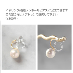 テリに深みのある貝パール・ピアス～14KGF(イヤリング加工可) 12枚目の画像