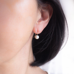 テリに深みのある貝パール・ピアス～14KGF(イヤリング加工可) 11枚目の画像