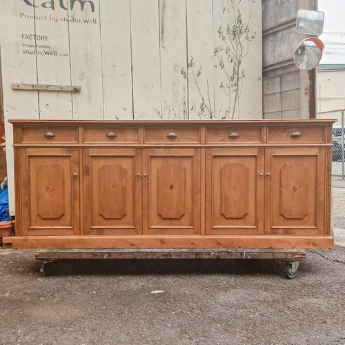 オールドパイン家具キャビネット フランスアンティーク調サイドボード