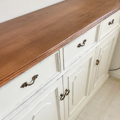 オールドパイン家具キャビネット フランスアンティーク調サイドボード