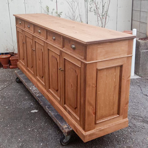 オールドパイン家具キャビネット フランスアンティーク調サイドボード