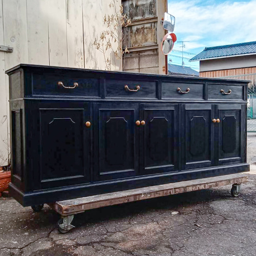 オールドパイン家具キャビネット フランスアンティーク調サイドボード