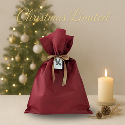 一番人気　秋冬コーデを格上げする、エレガントなファー巾着バッグ　クラシカルなインド刺繍生地とフリルがドラマティック 黒 16枚目の画像