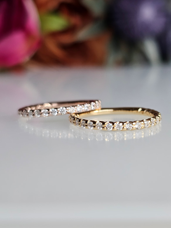 極上の輝きモアサナイト２mm永遠の愛の象徴エタニティリングRS-2620 9枚目の画像