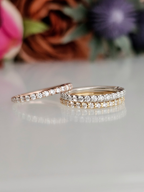 極上の輝きモアサナイト２mm永遠の愛の象徴エタニティリングRS-2620 3枚目の画像