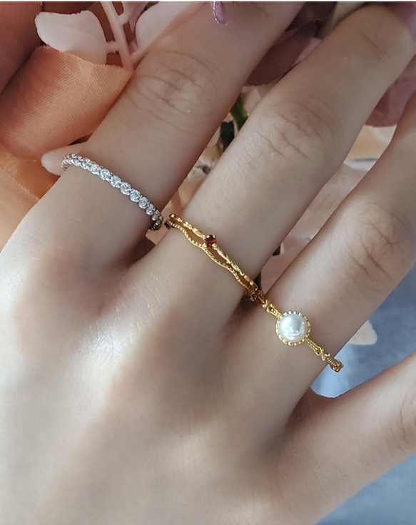 極上の輝きモアサナイト２mm永遠の愛の象徴エタニティリングRS-2620 12枚目の画像