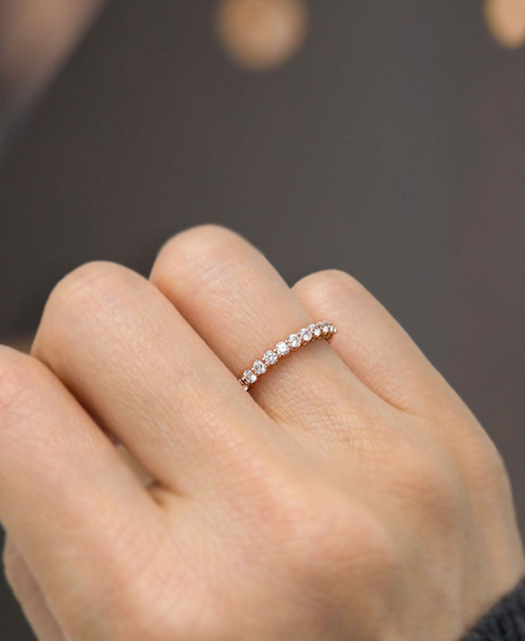 極上の輝きモアサナイト２mm永遠の愛の象徴エタニティリングRS-2620 7枚目の画像