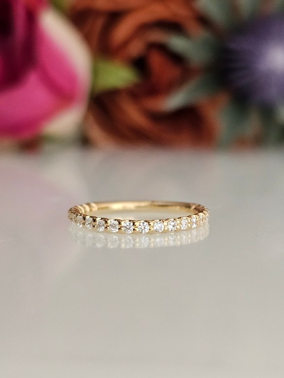 極上の輝きモアサナイト２mm永遠の愛の象徴エタニティリングRS-2620 4枚目の画像