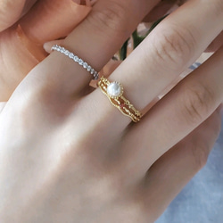 極上の輝きモアサナイト２mm永遠の愛の象徴エタニティリングRS-2620 5枚目の画像