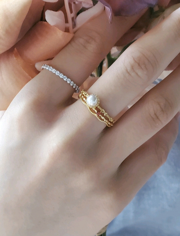 極上の輝きモアサナイト２mm永遠の愛の象徴エタニティリングRS-2620 5枚目の画像