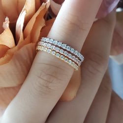 極上の輝きモアサナイト２mm永遠の愛の象徴エタニティリングRS-2620 2枚目の画像