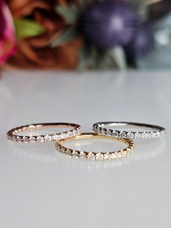 極上の輝きモアサナイト２mm永遠の愛の象徴エタニティリングRS-2620 10枚目の画像