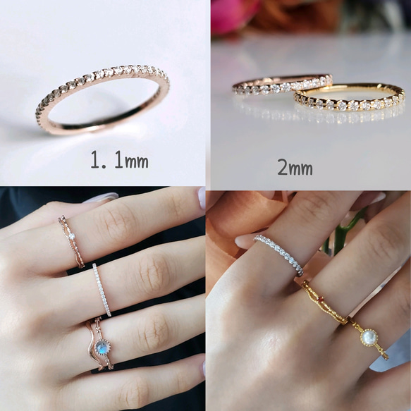 極上の輝きモアサナイト２mm永遠の愛の象徴エタニティリングRS-2620 14枚目の画像