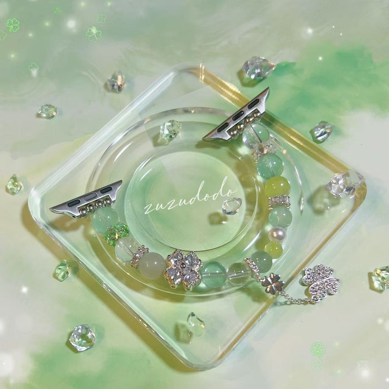 天然石アップルウォッチバンド｜Lucky Clover ｜幸運のクローバーを手元に