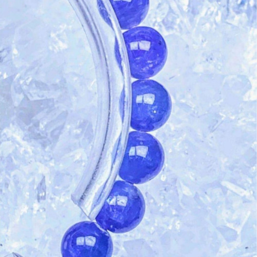 ✿ハイグレード✿天然色タンザニアの希少石 タンザナイト*ブレスレット