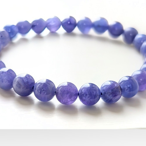 ✿天然色タンザニアの希少石 タンザナイト*ブレスレット 16日迄✿ハイグレード✿天然色タンザニアの希少石 タンザナイト