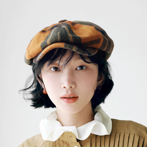 秋カット】おしゃれ な チェック 柄 ニューボーイハット レディース