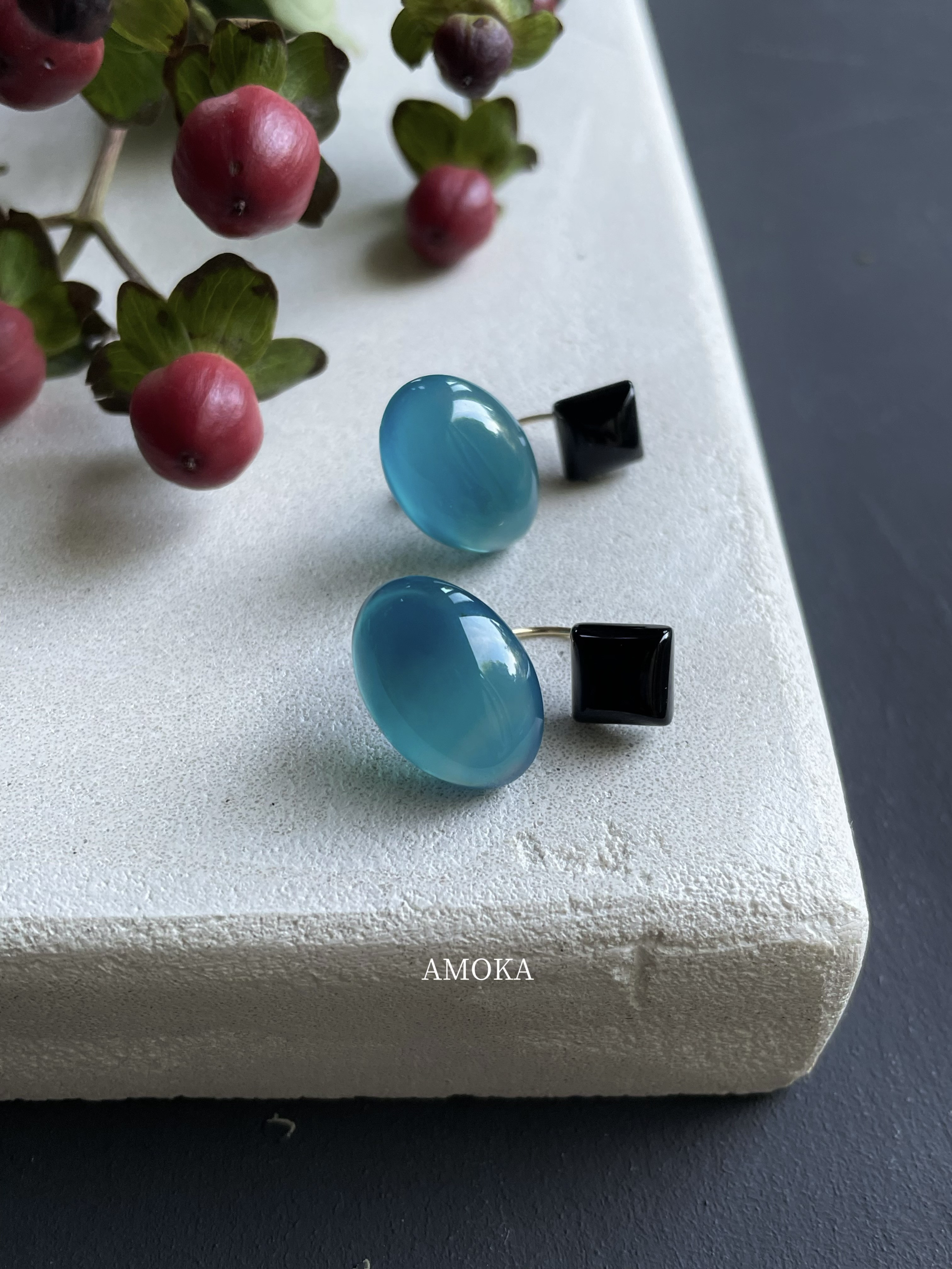 【青と黒】Noir et Bleu（ノワール・エ・ブルー）ピアス